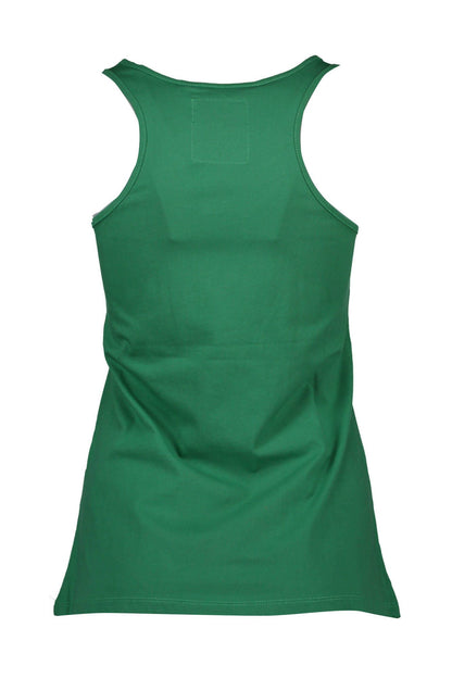  - Green Cotton Women Tank Top