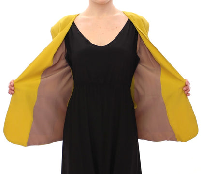  - Elegant Mustard Silk Blend Jacket