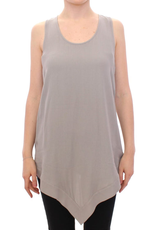  - Elegant Gray Viscose Top – Timeless Style