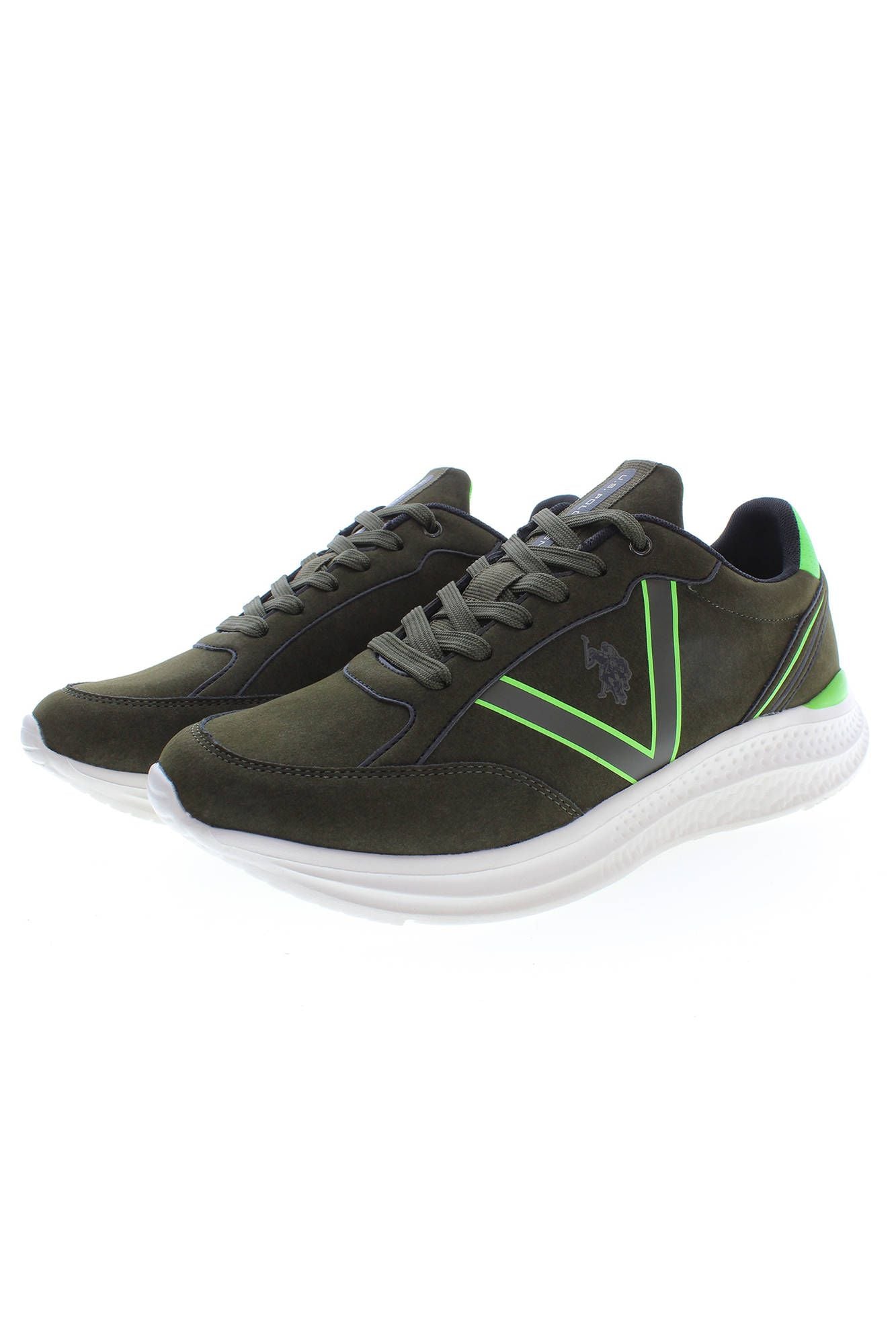  - Green Polyester Men Sneaker