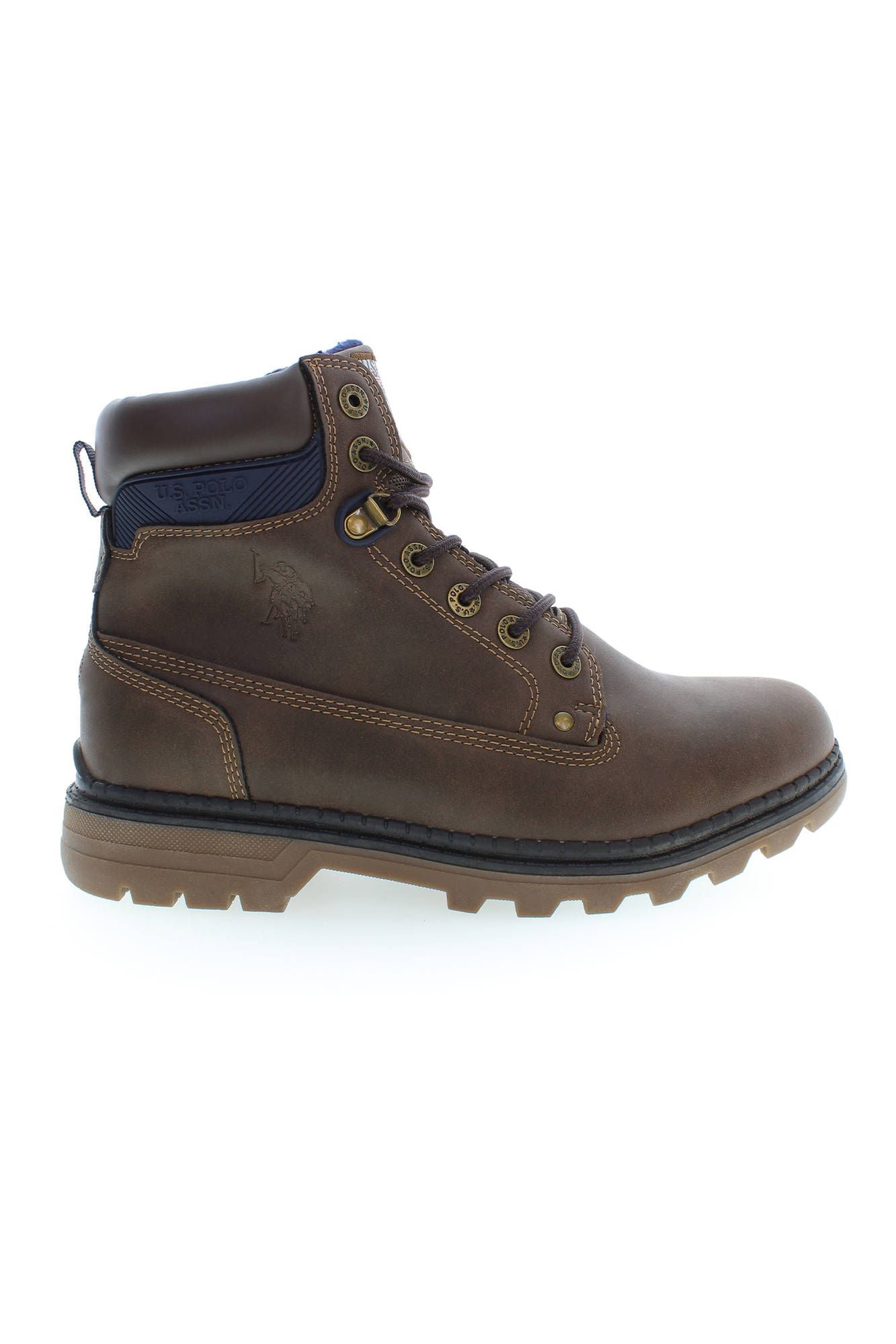  - Brown Polyester Men Boot