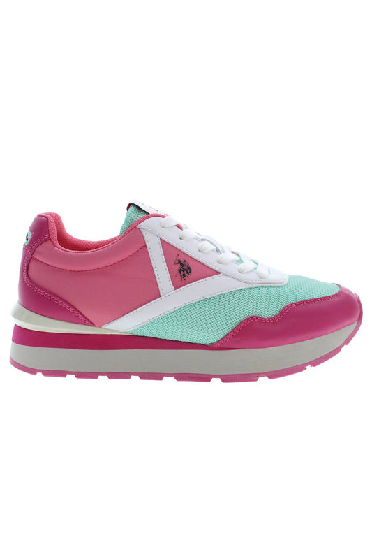  - Pink Polyester Women Sneaker