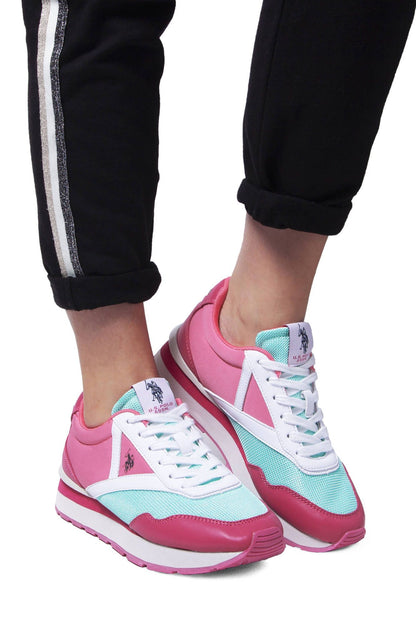  - Pink Polyester Women Sneaker