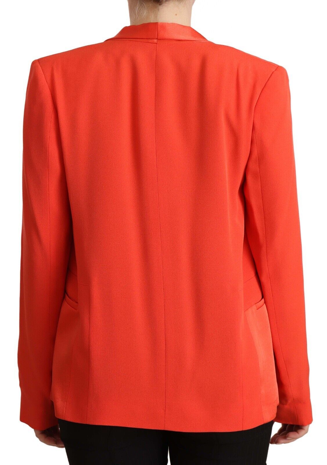  - Elegant Orange Overcoat Long Sleeves Jacket