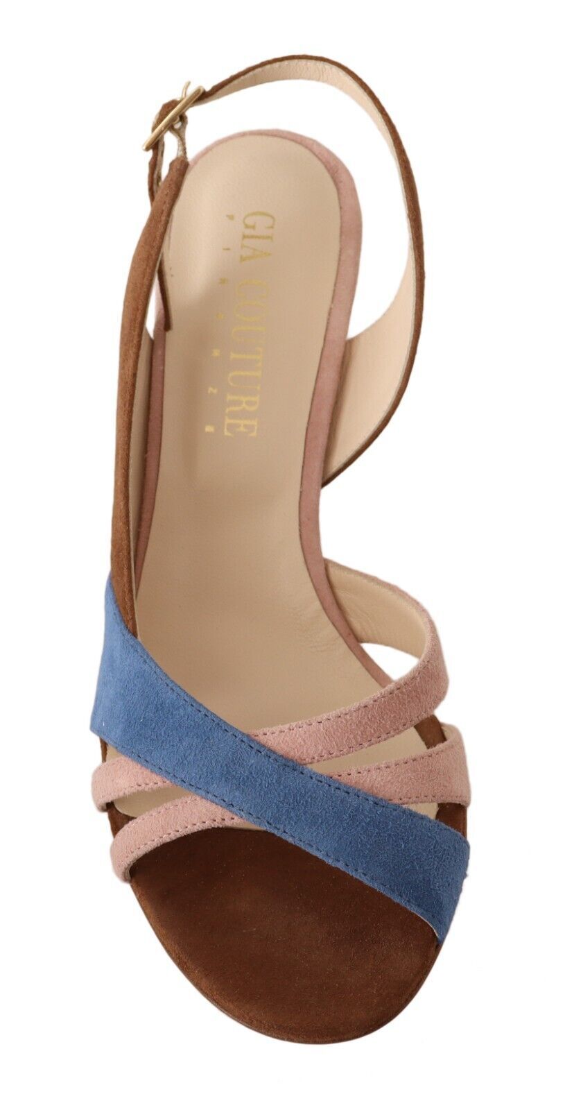  - Chic Multicolor Suede Slingback Heel Sandals