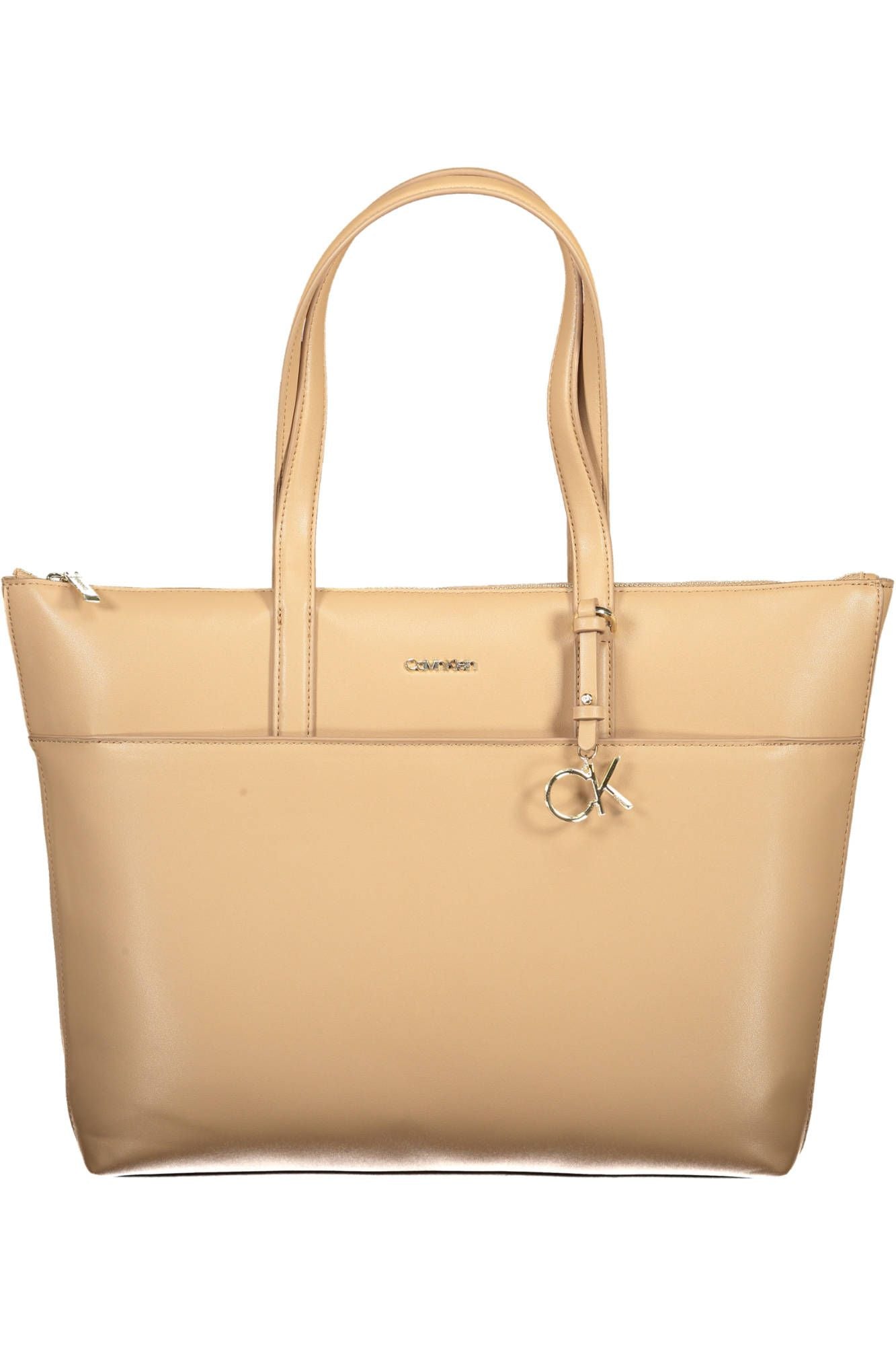  - Beige Polyester Women Handbag