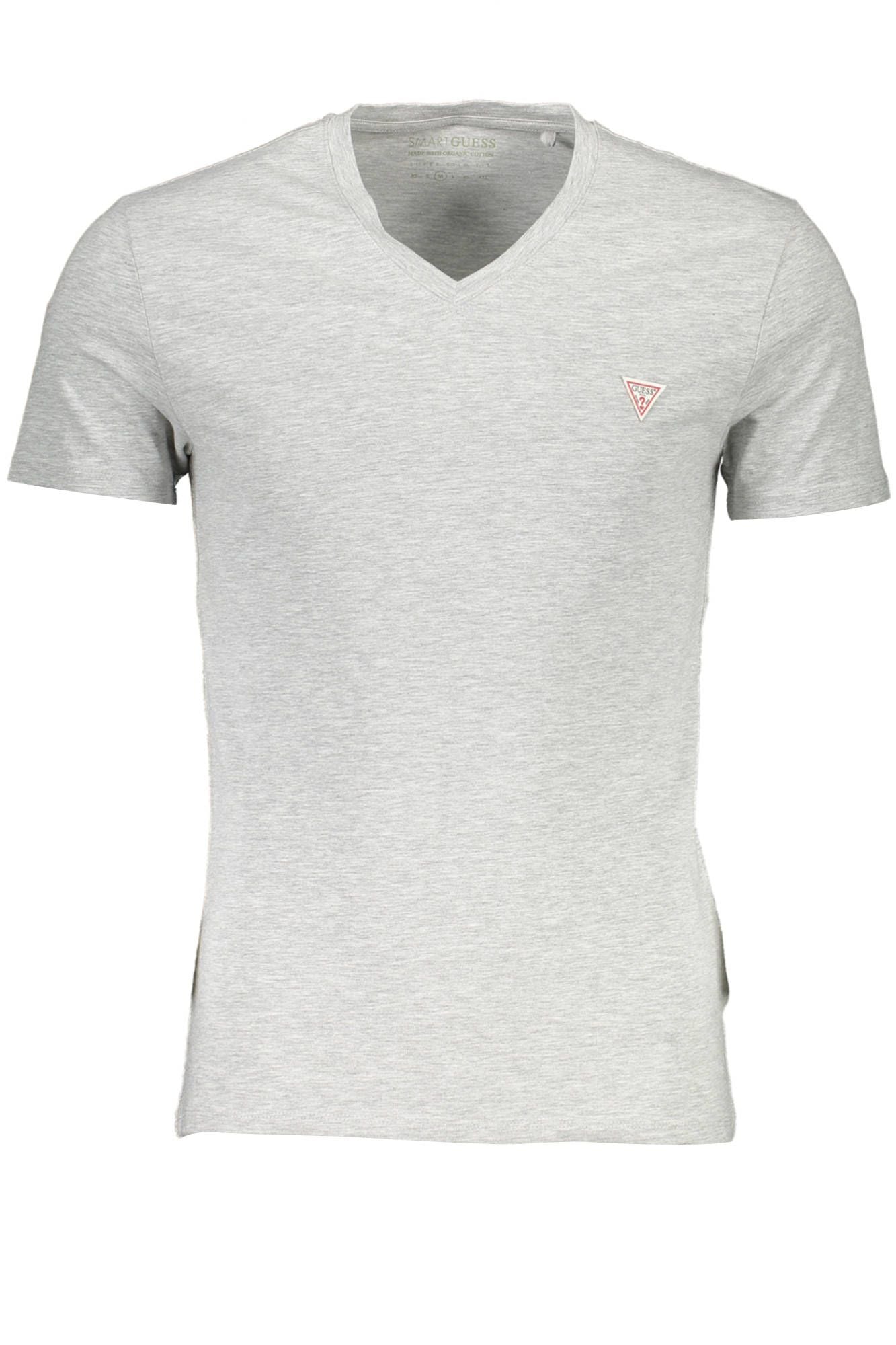  - Gray Cotton Men T-Shirt