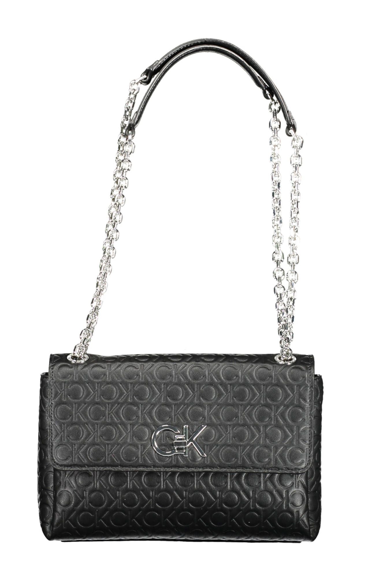 Black Polyester Women Handbag