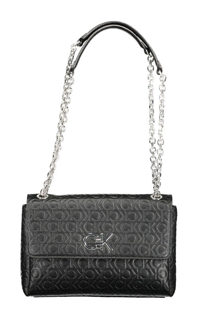  - Black Polyester Women Handbag