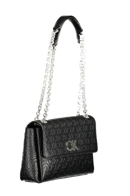  - Black Polyester Women Handbag