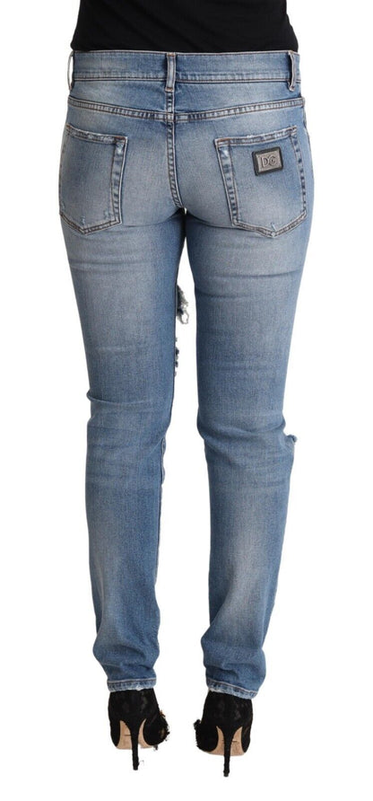  - Chic Distressed Denim Skinny Jeans