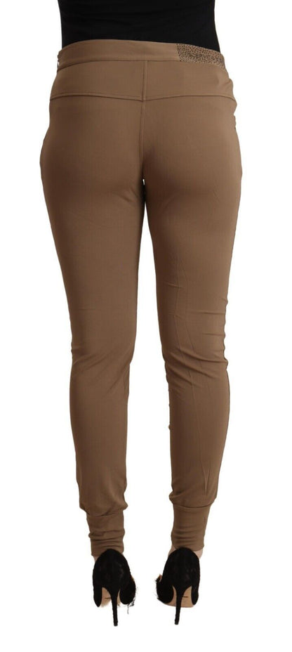  - Chic Brown Mid Waist Tapered Pants