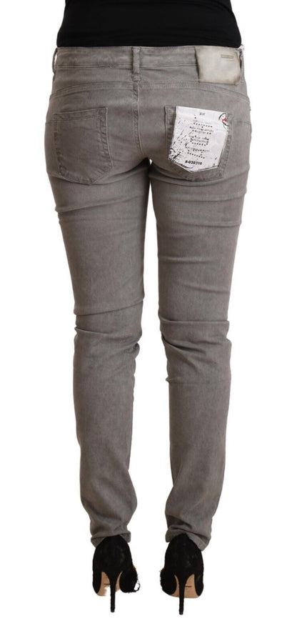  - Sleek Gray Skinny Low Waist Jeans