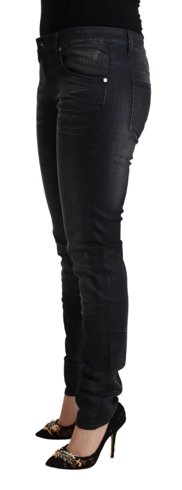 Sleek Black Washed Slim Fit Jeans