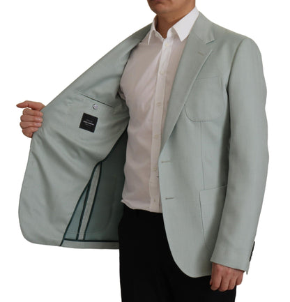  - Elegant Slim Fit Cashmere Silk Blazer Jacket