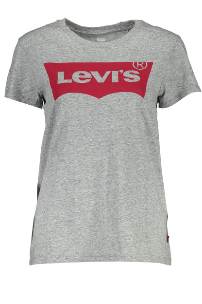  - Gray Cotton Women T-Shirt