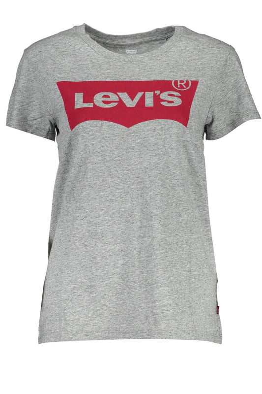  - Gray Cotton Women T-Shirt