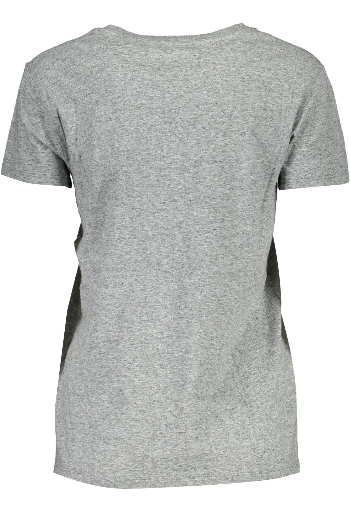  - Gray Cotton Women T-Shirt