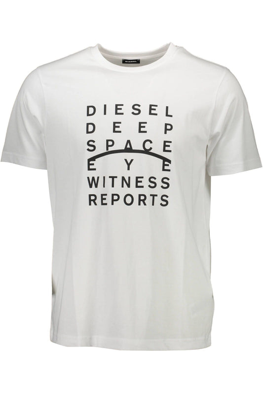  - White Cotton Men T-Shirt