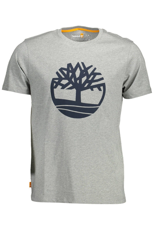  - Gray Cotton Men T-Shirt