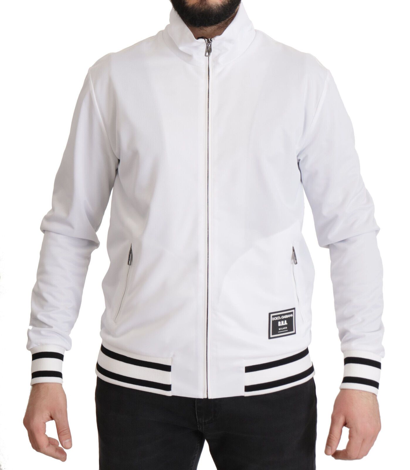  - Sleek White Zip Sweater for Men