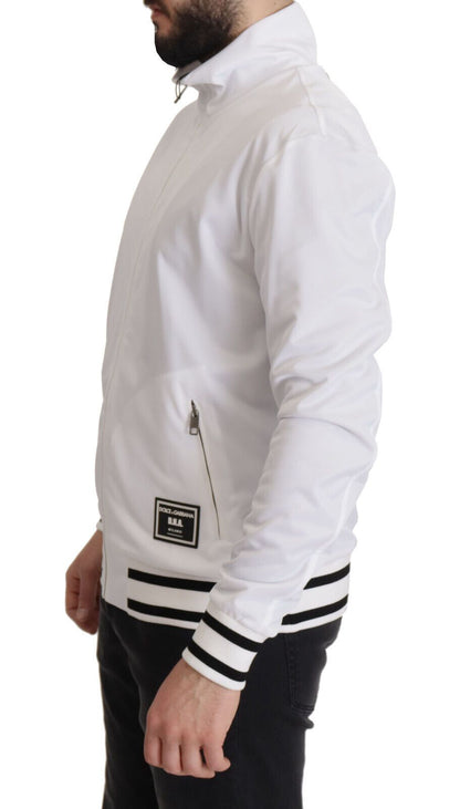  - Sleek White Zip Sweater for Men