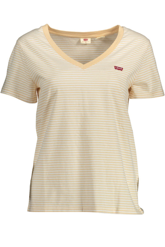  - Beige Cotton Women T-Shirt