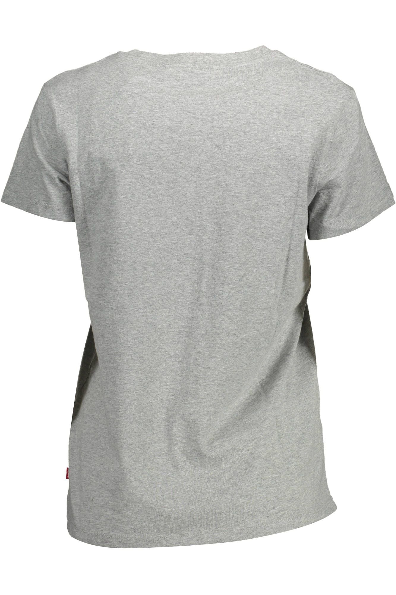  - Gray Cotton Women T-Shirt