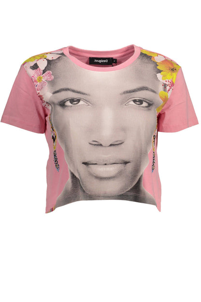  - Pink Cotton Women Top