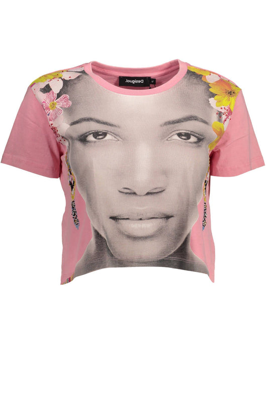  - Pink Cotton Women Top