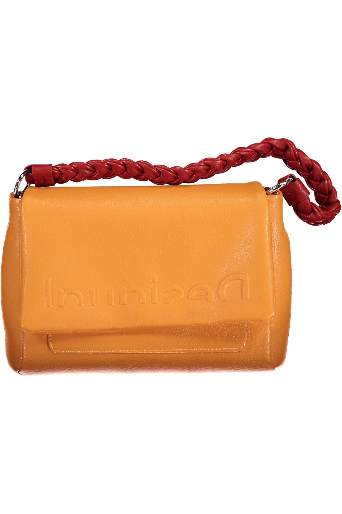  - Chic Orange Shoulder Bag with Contrasting Details