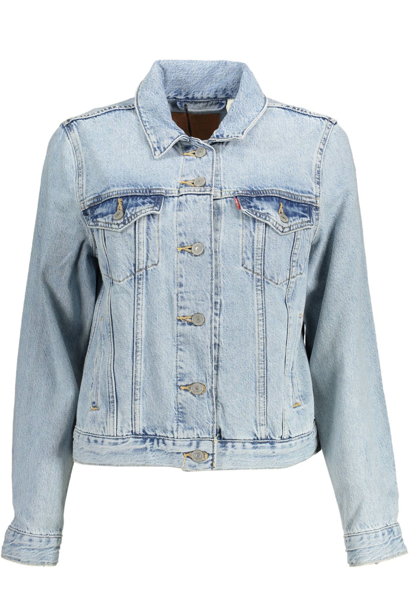 Light Blue Cotton Women Jacket