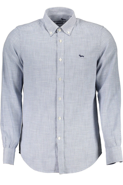  - Elegant Light Blue Cotton Shirt for Men