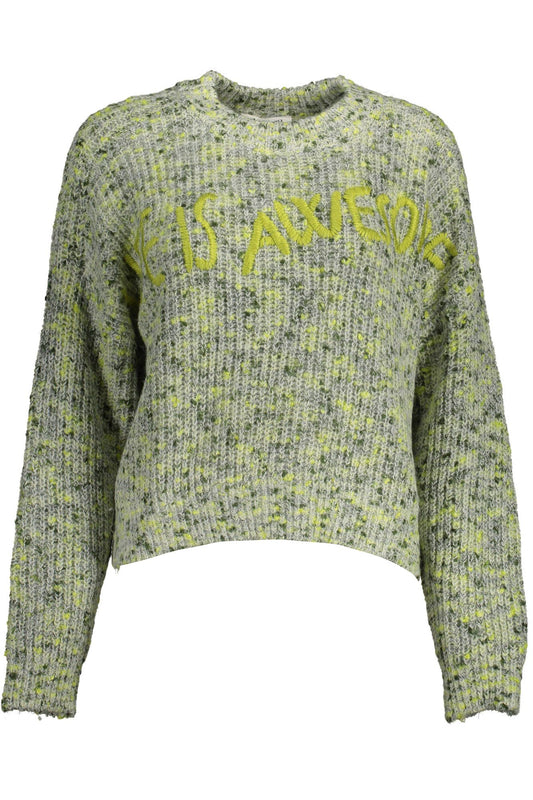  - Green Acrylic Women Sweater