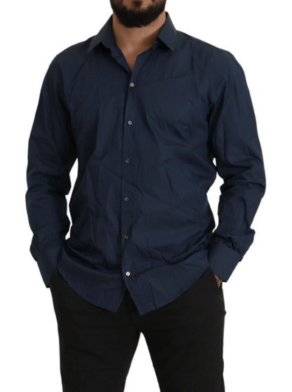  - Elegant Slim Fit Blue Martini Dress Shirt