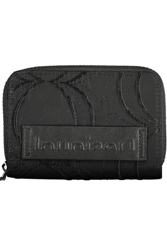 Black Polyester Women Wallet - The Luxe Alliance