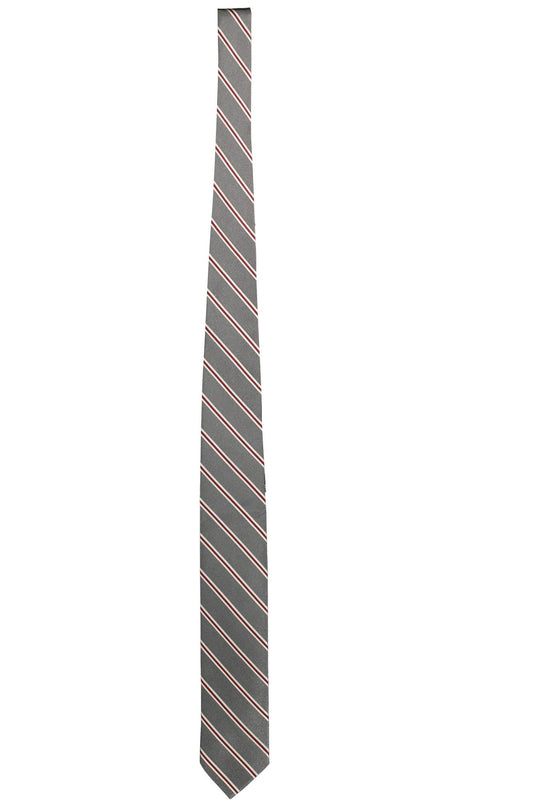  - Gray Silk Men Tie