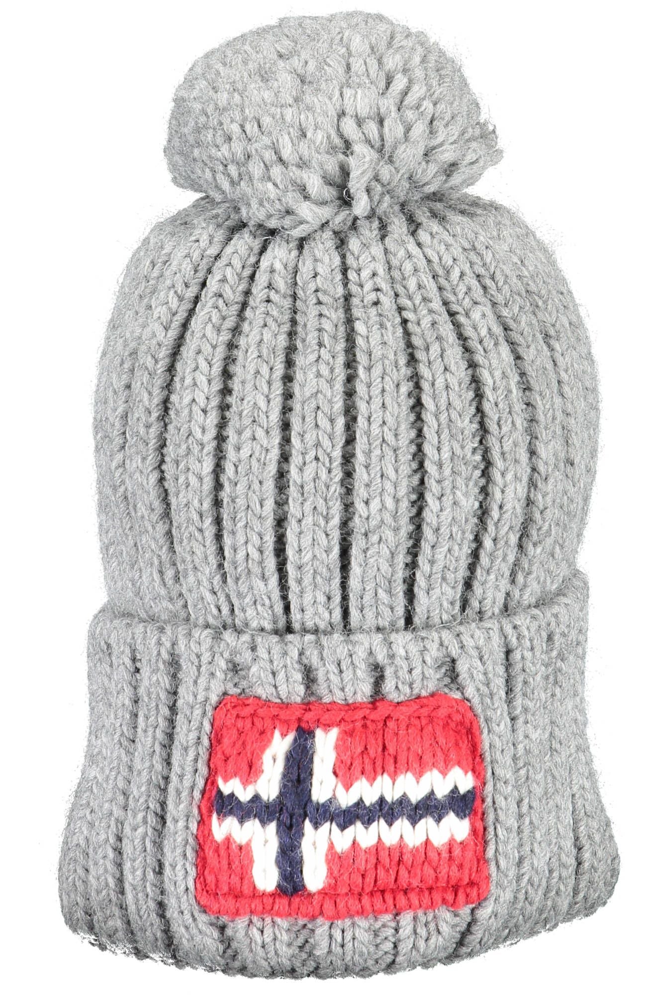 Light Grey Chunky Men Hat with PomPom