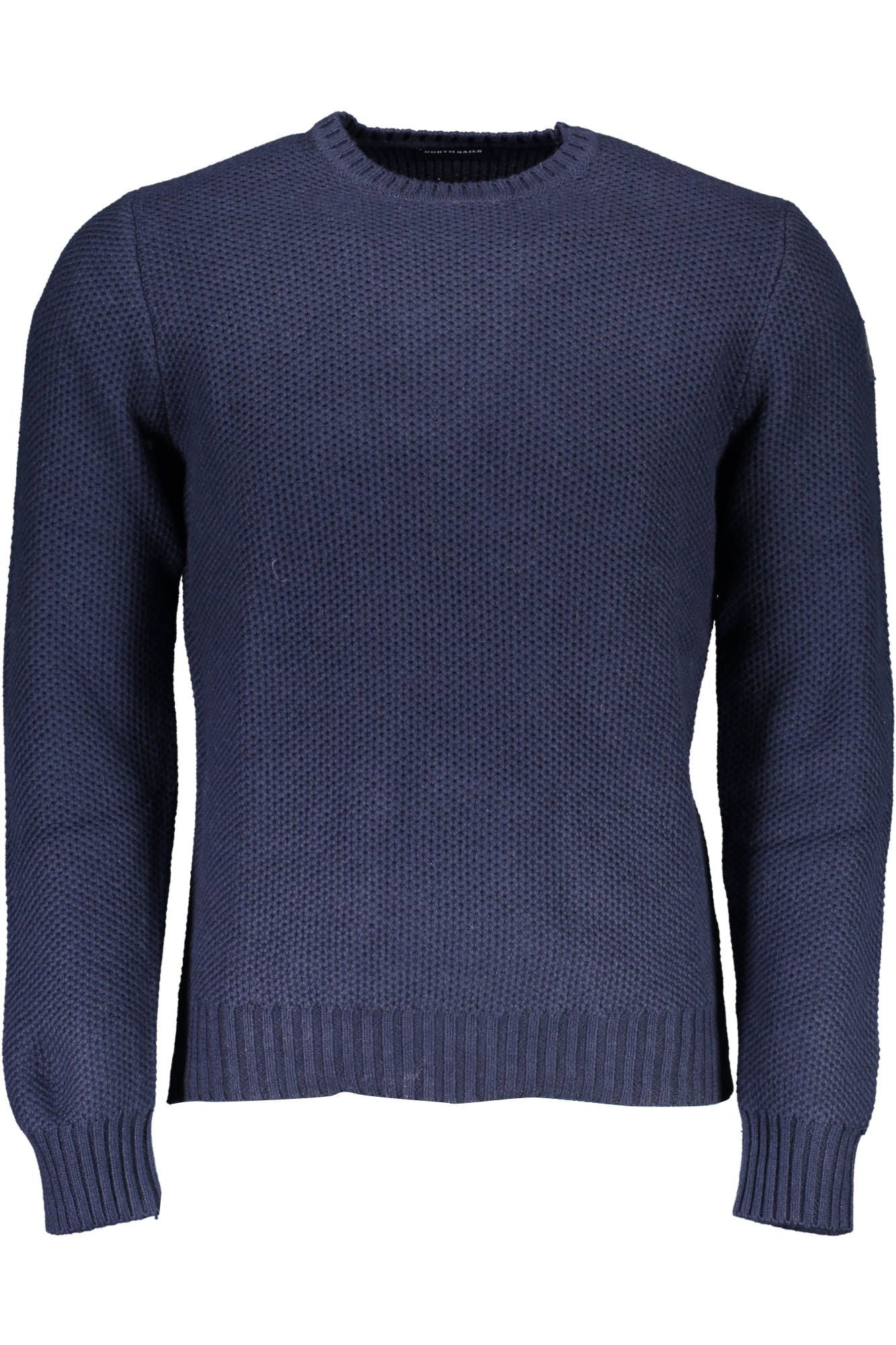 Blue Cotton Men Sweater