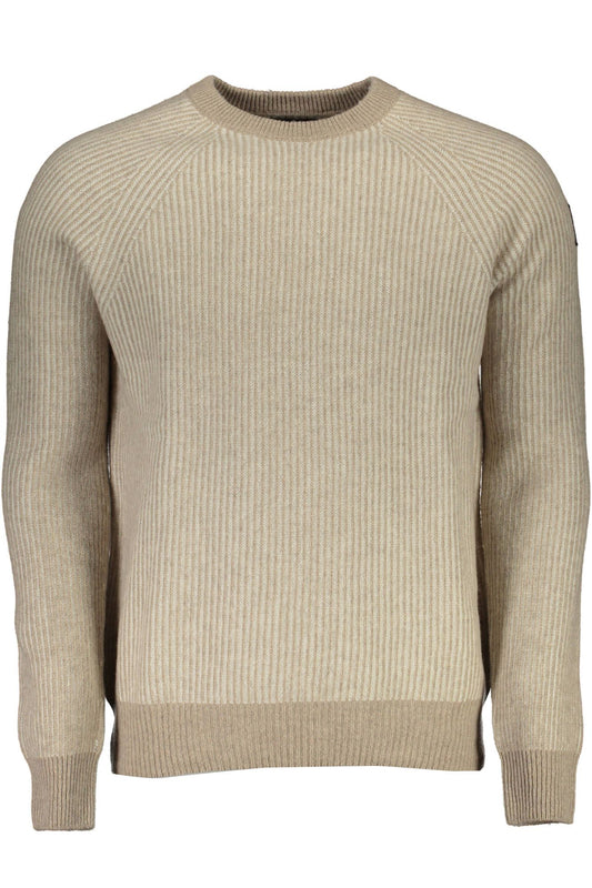  - Beige Wool Men Sweater