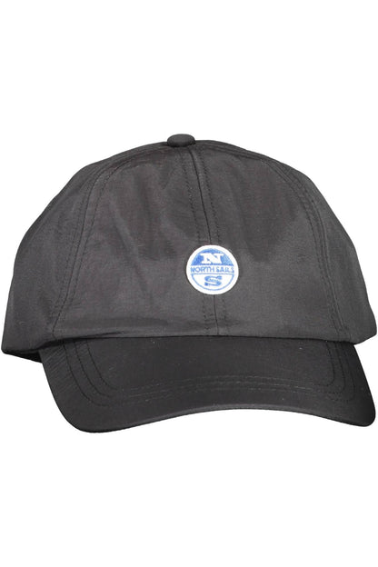 Black Polyamide Men Cap - The Luxe Alliance