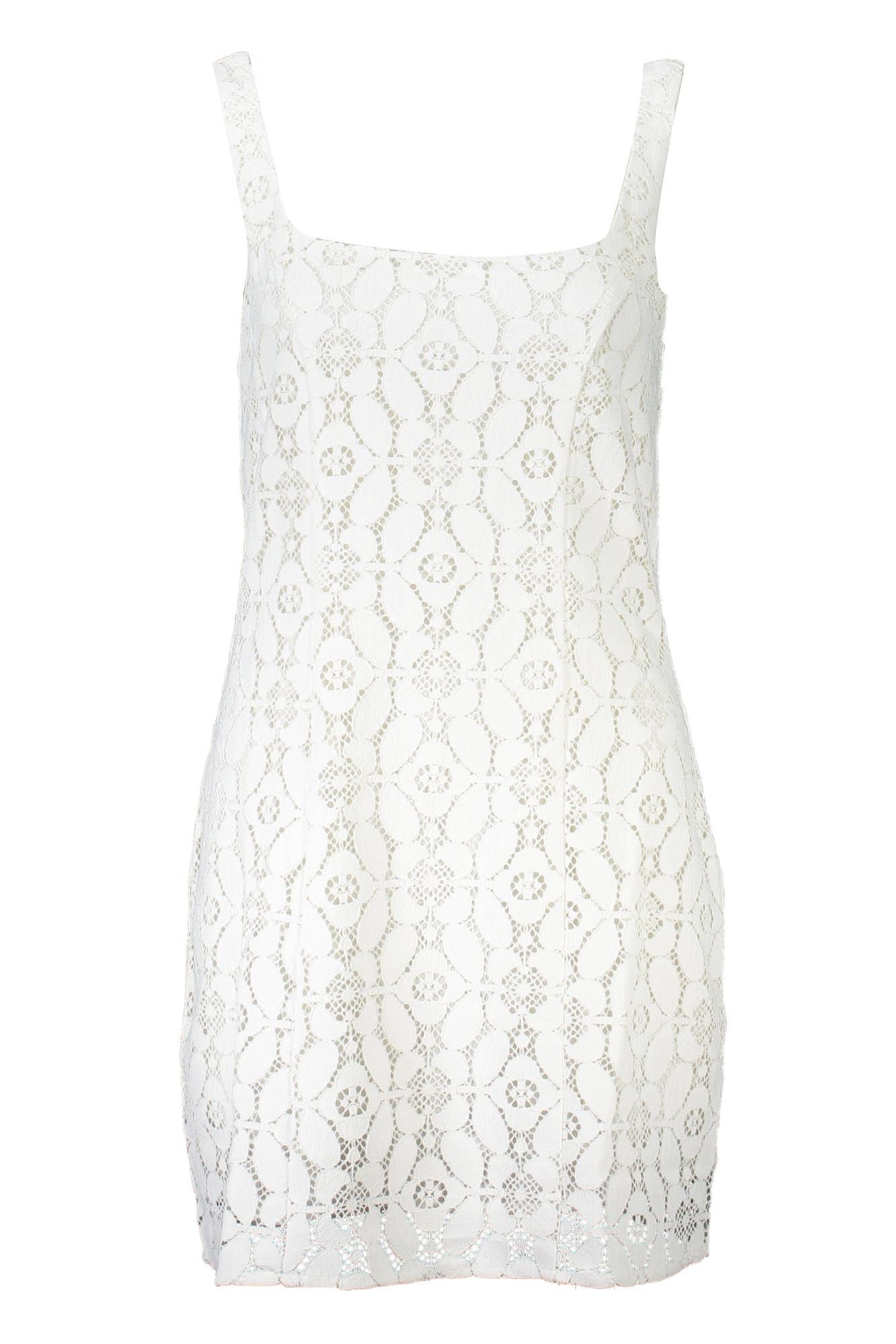  - White Polyester Women Dress