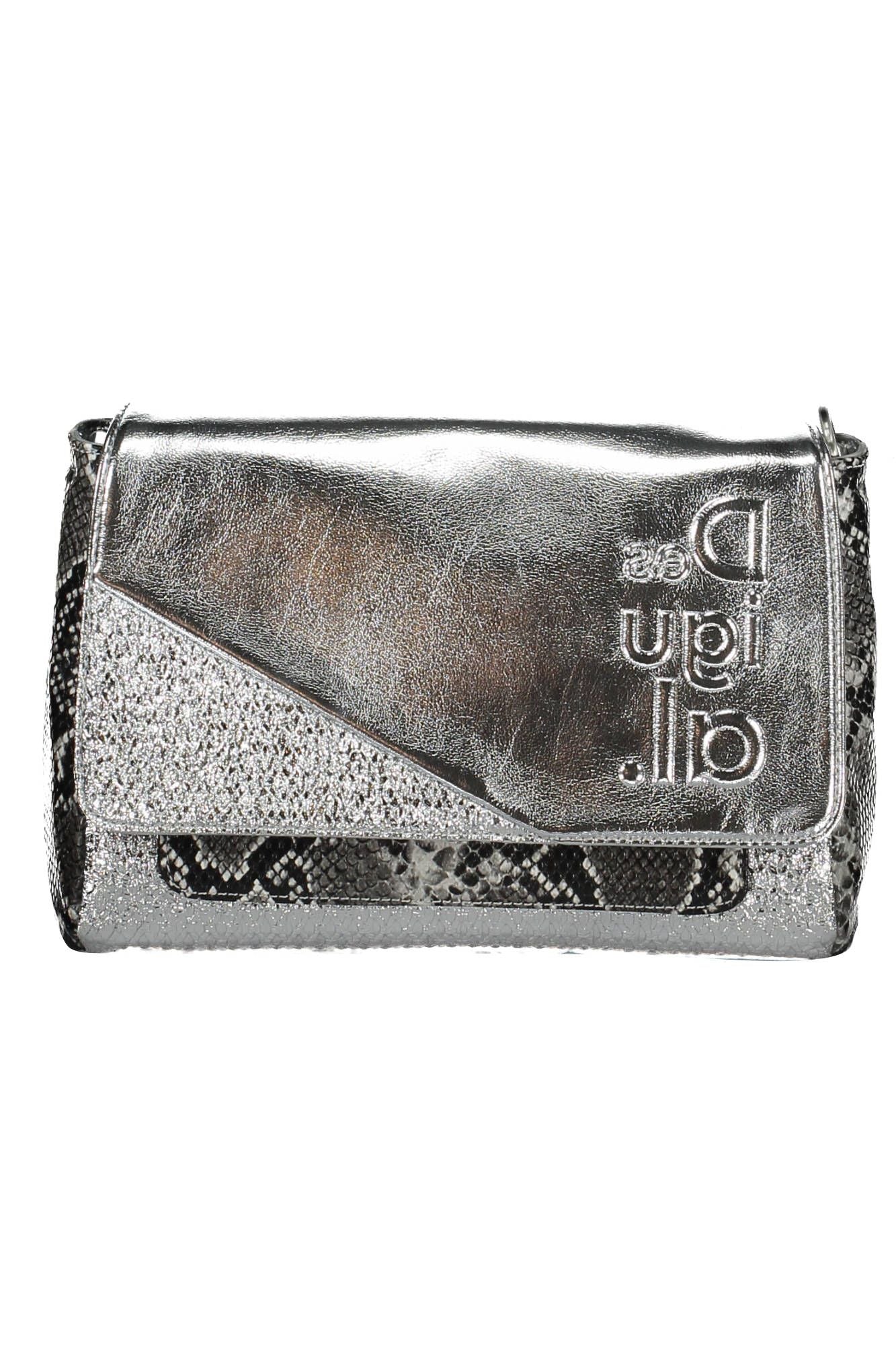  - Silver Polyethylene Women Handbag