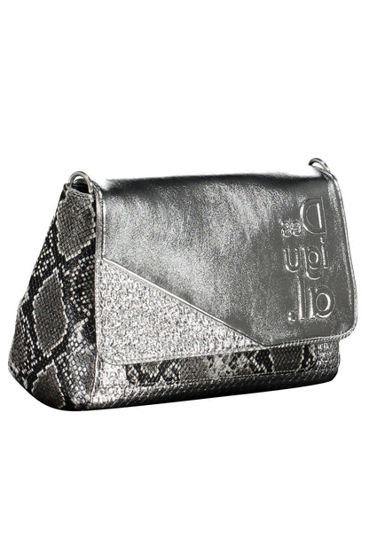  - Silver Polyethylene Women Handbag