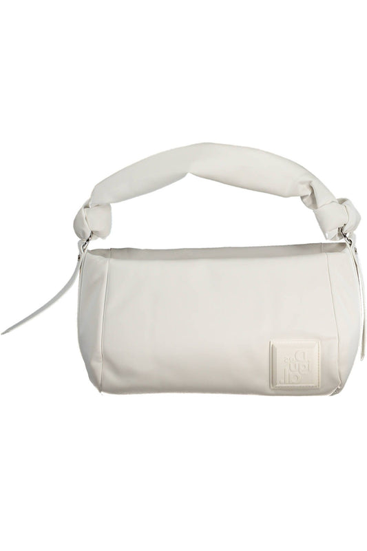  - White Polyester Women Handbag