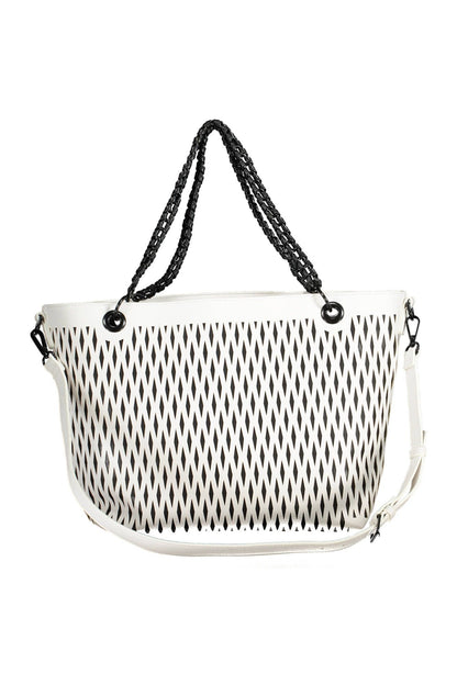  - White Polyethylene Women Handbag