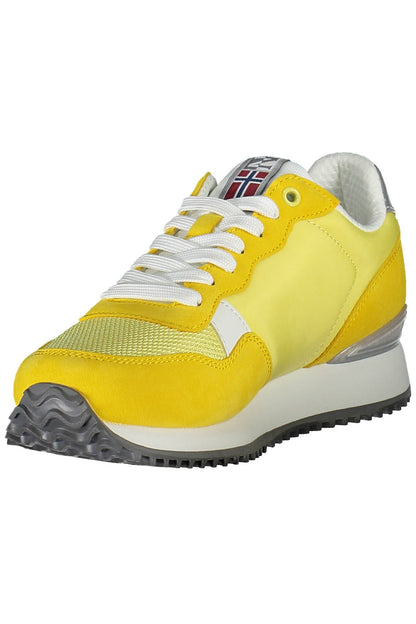  - Yellow Polyester Women Sneaker