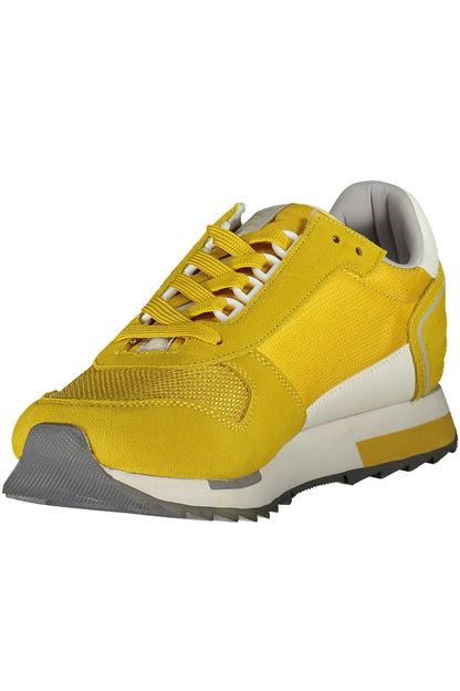  - Yellow Polyester Men Sneaker