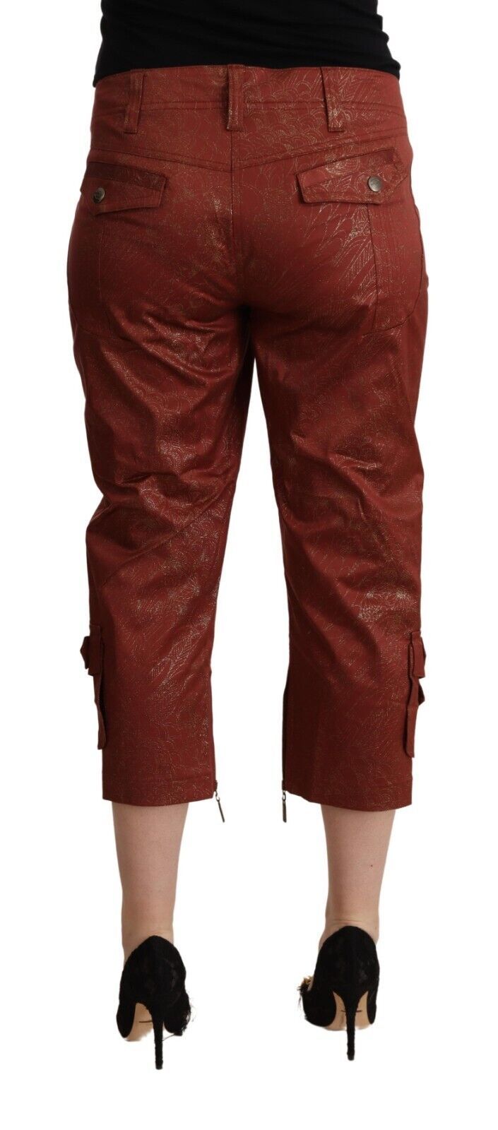  - Chic Brown Cropped Cotton Pants