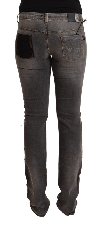  - Chic Gray Low Waist Skinny Denim